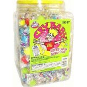 Dubble Bubble Cry Baby Extra Sour Bubble Gum Jar 240ct